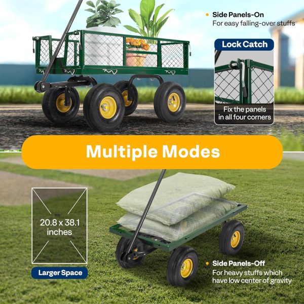 Folding Utility Garden Wagon - Image 3